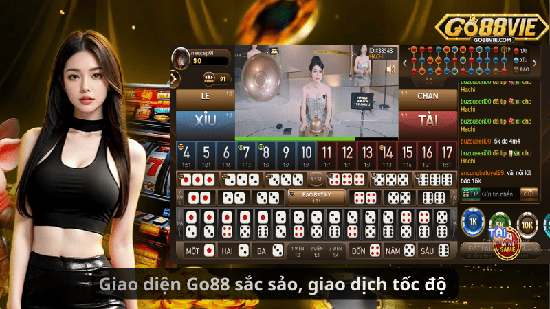 Giao diện Go88 sắc sảo, giao dịch tốc độ 