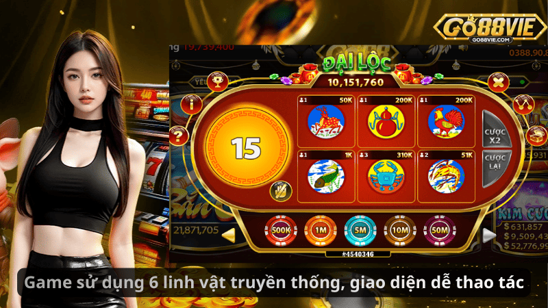 Game sử dụng 6 linh vật truyền thống, giao diện dễ thao tác